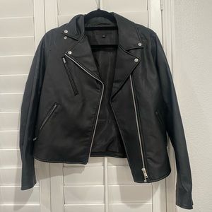 Brand New (no tag tho) Uniqlo Black Leather Jacket